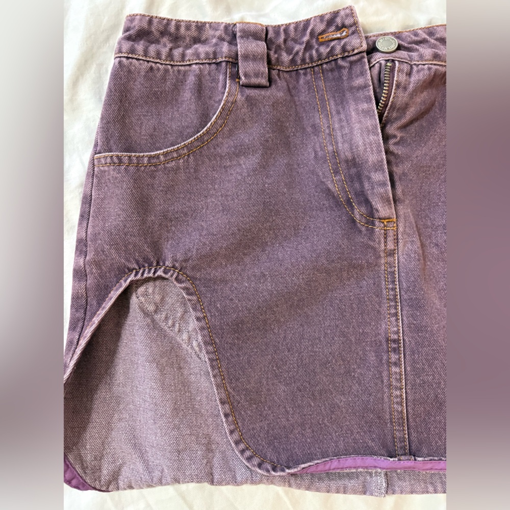 By.Dylan revolve two piece set Asymmetrical Purple Denim Skirt - Picture 4 of 4